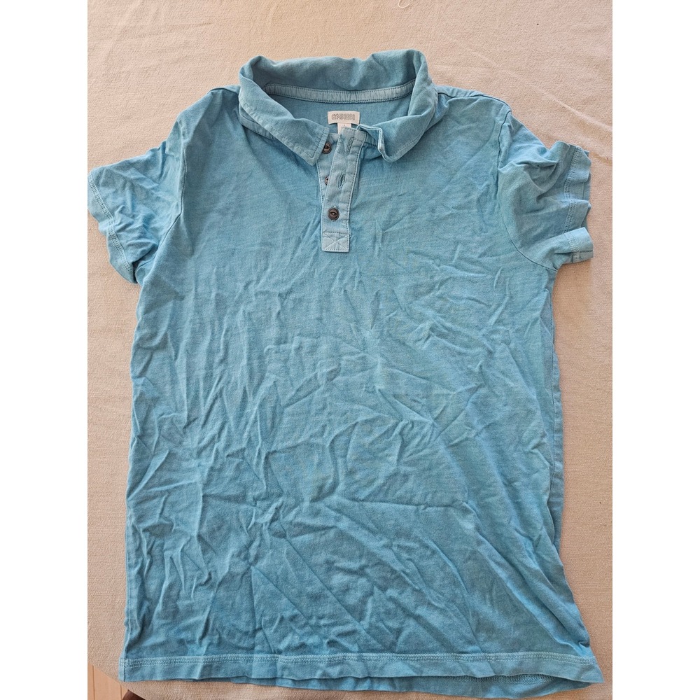 Gymboree Boys Light Blue Short Sleeve Polo Shirt Size L 10-12 Casual Cotton Top